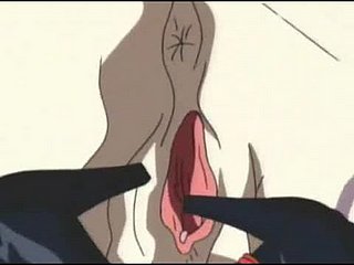 Geketende hentai wordt geslagen en straf