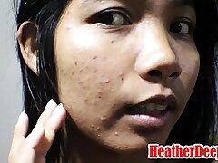 9 weeks pregnant thai asian teen win anal creampie in black