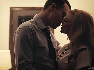 Pulchritudinous aged unshaded Nina Hartley has an affair beside twosome luring man