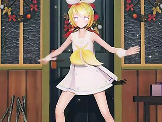 린 - 히바나 댄스 + 점차적인 탈의(3D HENTAI)